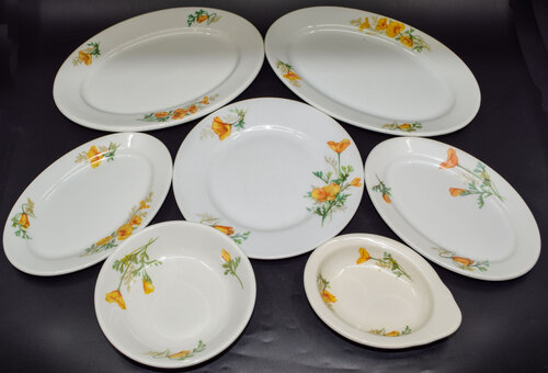 AT&SF CALIFORNIA POPPY DISHES