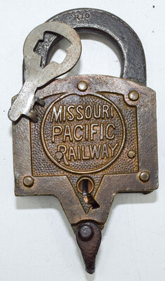 MISSOURI PACIFIC RAILWAY LOCK