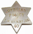 View lot 39 DM&IRRY CO SPECIAL POLICE 40 BADGE