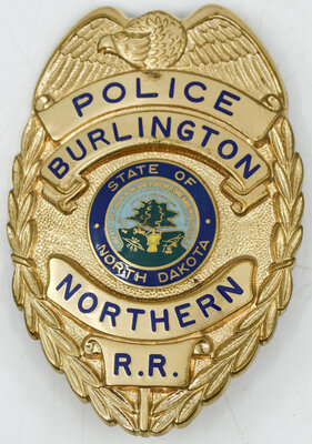BURLINGTON NORTHERN RR POLICE BADGE