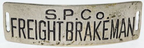 SP CO FREIGHT BRAKEMAN BADGE