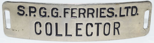 SPGG FERRIES.LTD COLLECTOR BADGE