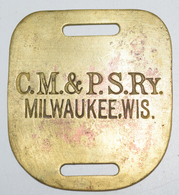 CM&PS RY MILWAUKEE, WIS TAG