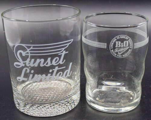 AMTRAK & B&O GLASSES