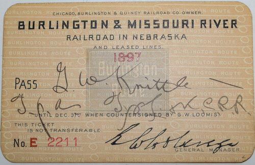 BURLINGTON & MISSOURI RIVER RR IN NEBRASKA PASS