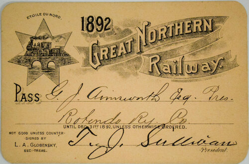 GREAT NORTHERN RAILWAY PASS