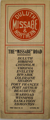 DULUTH MISSABE & NORTHERN RY TIMETABLE NO. 40