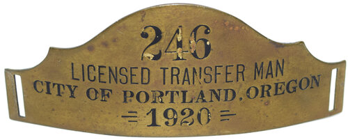 LICENSED TRANSFER MAN BADGE