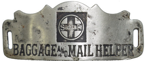 SANTA FE BAGGAGE & MAIL HELPER BADGE