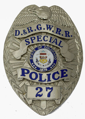 D&RGWRR SPECIAL POLICE BADGE