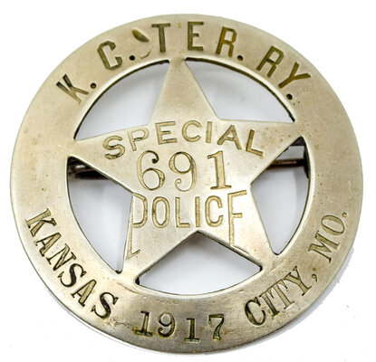 K C TER. RY SPECIAL POLICE BADGE