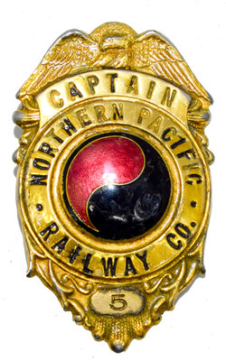 NORTHERN PACIFIC POLICE CAPTAIN BADGE