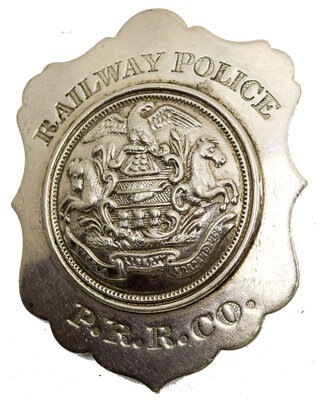 PRR CO RAILWAY POLICE BADGE