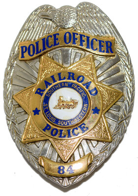 SOUTHERN PACIFIC POLICE OFFICER BADGE