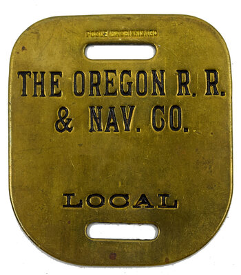 OREGON RR & NAV CO BAGGAGE TAG