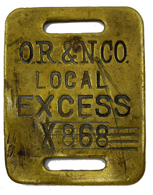 OR&N CO LOCAL EXPRESS BAGGAGE TAG