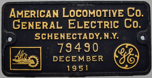 PRR BUILDERS PLATE