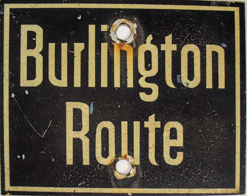 BURLINGTON ROUTE SIGN