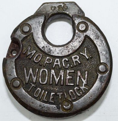 MISSOURI PACIFIC RY WOMEN TOILET LOCK