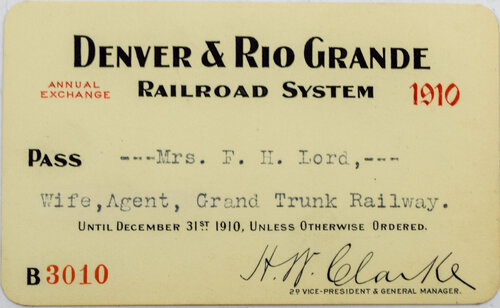 DENVER & RIO GRANDE RR PASS