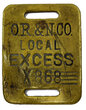 OR&N CO LOCAL EXPRESS BAGGAGE TAG