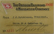 OREGON RAILWAY & NAVIGATION PASS