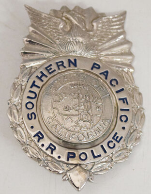 SOUTHERN PACIFIC RR POLICE BADGE