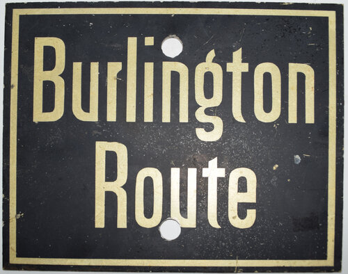 BURLINGTON ROUTE SIGN