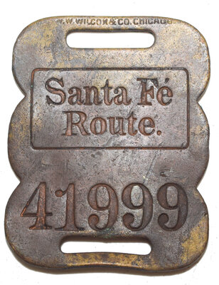 SANTA FE ROUTE BAGGAGE TAG