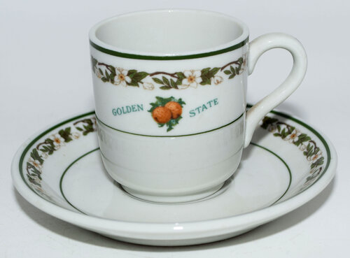 CRI&P GOLDEN STATE DEMITASSE SET