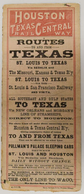 HOUSTON & TEXAS CENTRAL RAILWAY TIMETABLE