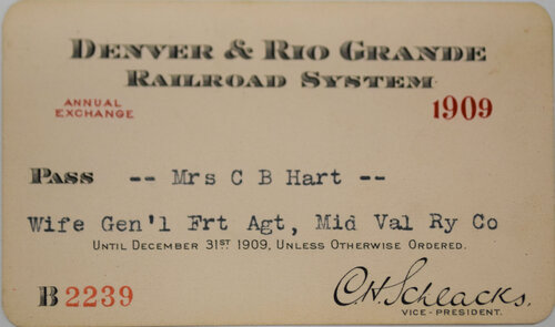 DENVER & RIO GRANDE RR CO PASS