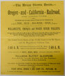 OREGON AND CALIFORNIA RR BROADSIDE