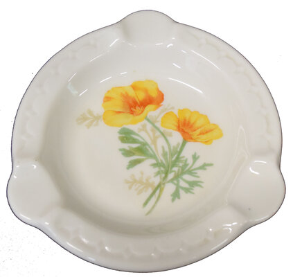 AT&SF CALIFORNIA POPPY ASHTRAY