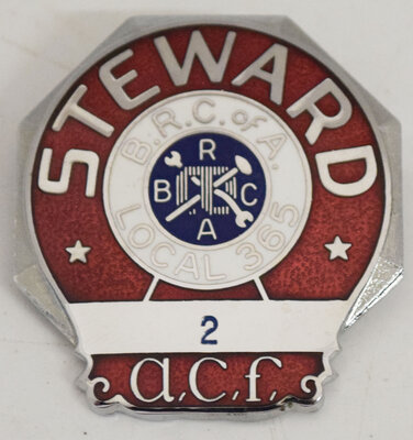 BRC OF A STEWARD BADGE