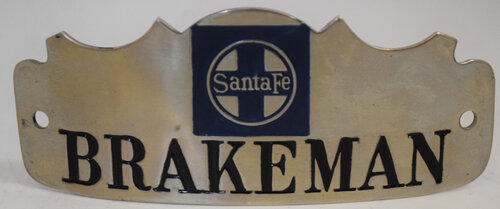 SANTA FE BRAKEMAN CAP BADGE