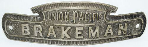 UNION PACIFIC BRAKEMAN CAP BADGE