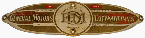 COLORADO & SOUTHERN BUILDERS PLATE