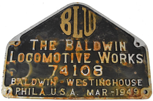 PENNSYLVANIA RAILROAD BUILDERS PLATE