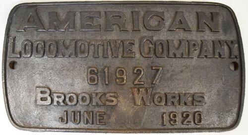 UNION PACIFIC BUILDERS PLATE