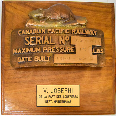 CANADIAN PACIFIC RAILWAY AWARD