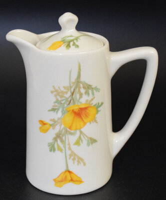 AT&SF CALIFORNIA POPPY CHOCOLATE POT