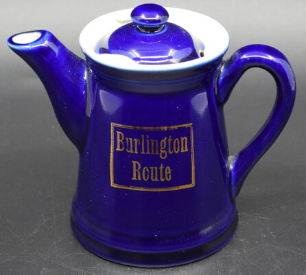 CB&Q COBALT BLUE COFFEE POT