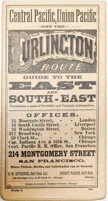 CENTRAL PACIFIC TIMETABLE