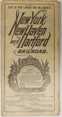 NEW YORK NEW HAVEN & HARTFORD TIMETABLE