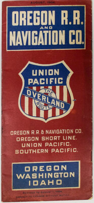 OREGON RAILROAD & NAVIGATION CO. TIMETABLE