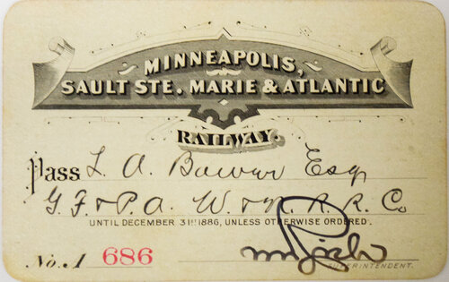 MINNEAPOLIS SAULT STE MARIE & ATLANTIC PASS