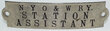 View lot 57 NYO&W RY STATION ASSISTANT BADGE