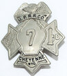 View lot 69 UPRR CO CHEYENNE WYO FIRE DEPT BADGE