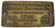 TOLEDO ARGOLA & WESTERN RAILROAD BUILDERS PLATE